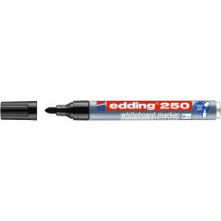 Edding 250 Marcador para pizarras blancas con punta redonda. Trazo: 1,5-3 mm. Color negro