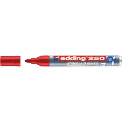 Edding 250 Marcador para pizarras blancas con punta redonda. Trazo: 1,5-3 mm. Color rojo