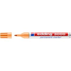 Edding 3000 Marcador punta cónica, cuerpo de aluminio. Tinta permanente. Rellenable. Trazo: 1,5 - 3 mm. Color naranja claro
