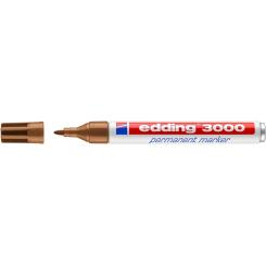 Edding 3000 Marcador punta cónica, cuerpo de aluminio. Tinta permanente. Rellenable. Trazo: 1,5 - 3 mm. Color ocre