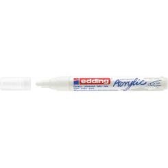 Edding 5100 Marcador acrílico.Trazo medido de 2-3 mm. Color: blanco tráfico mate