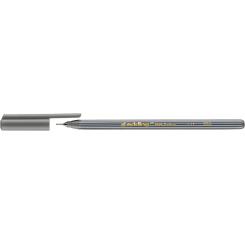 Edding 55 Rotulador con punta fina engastada en metal. Tinta a base de agua. Trazo: 0,3 mm. Color  gris
