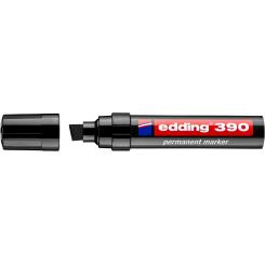 Edding 390 Marcador extra-grueso, punta biselada. Recargable. Trazo: 4-12 mm. Color negro