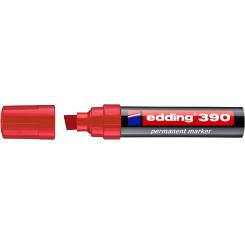 Edding 390 Marcador extra-grueso, punta biselada. Recargable. Trazo: 4-12 mm. Color rojo
