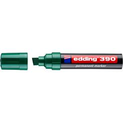 Edding 390 Marcador extra-grueso, punta biselada. Recargable. Trazo: 4-12 mm. Color verde