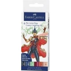 FABER CASTELL Juego de ilustración de cómics, 6 unidades colores surtidos