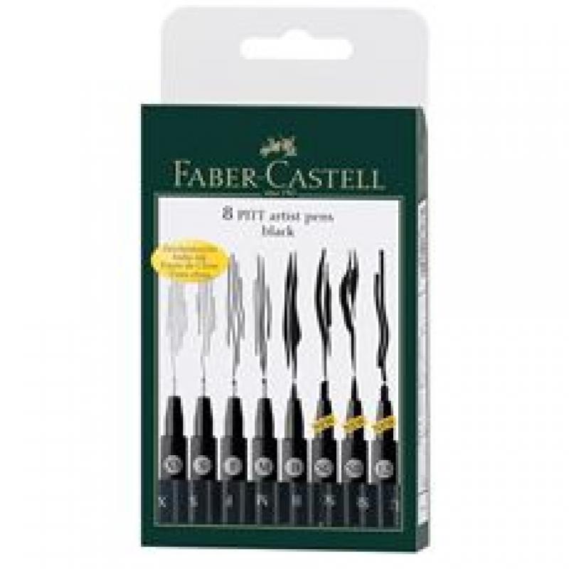 rotulador-faber-castell-pitt-negro-estuche-de-8