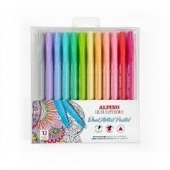 Rotulador Fibra Alpino Color Experience Dual Artist Pastel Estuche De 12