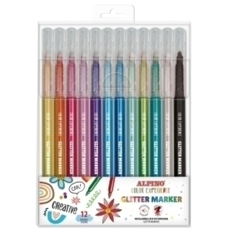 rotulador-fibra-alpino-color-experience-glitter-marker-caja-de-12