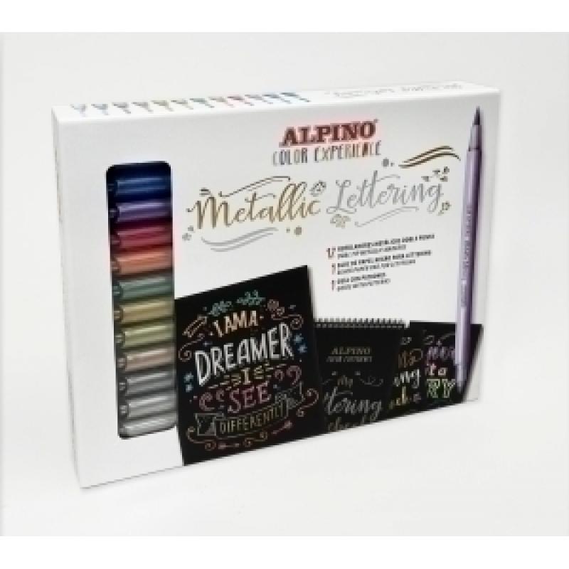 rotulador-fibra-alpino-color-experience-metallic-lettering-set-de-12-12x-rotulador-de-doble-punta-1x-bloc-de-lettering-20-hj-1x-guia-de-ideas-lettering-20-propuestas