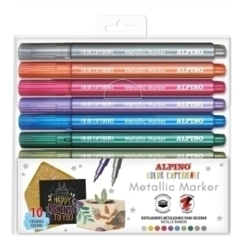 rotulador-fibra-alpino-color-experience-metallic-marker-caja-de-10