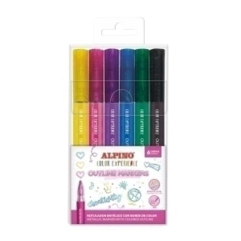 rotulador-fibra-alpino-color-experience-metallic-outliner-bolsa-de-6