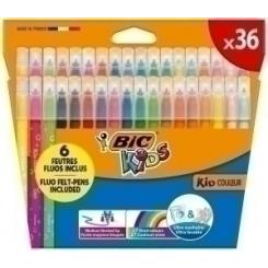 Rotulador Fibra BIC  Kids Ultra Lavable Caja De 36