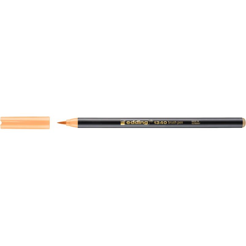rotulador-fibra-edding-1340-brushpen-naranja-claro