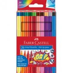 Rotulador Fibra FABER-CASTELL Grip 1553 Bolsa De 20