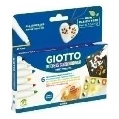 Rotulador Fibra Giotto Decor Materials Estuche De  6