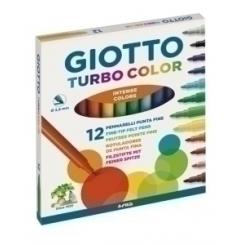 Rotulador Fibra Giotto Turbo Color  Estuche De 12