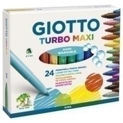 Rotulador Fibra Giotto Turbo Maxi  Estuche De 24