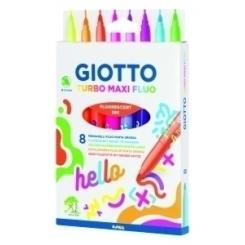 Rotulador Fibra Giotto Turbo Maxi Fluo  Estuche De 8