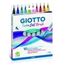 Rotulador Fibra Giotto Turbo Soft Brush Estuche De 10