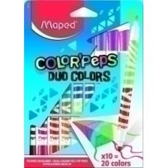 Rotulador Fibra Maped Color´Peps Duo Estuche De 10