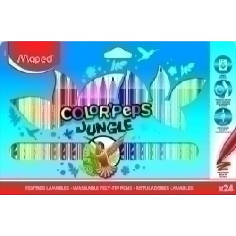 rotulador-fibra-maped-color´peps-jungle-estuche-de-24