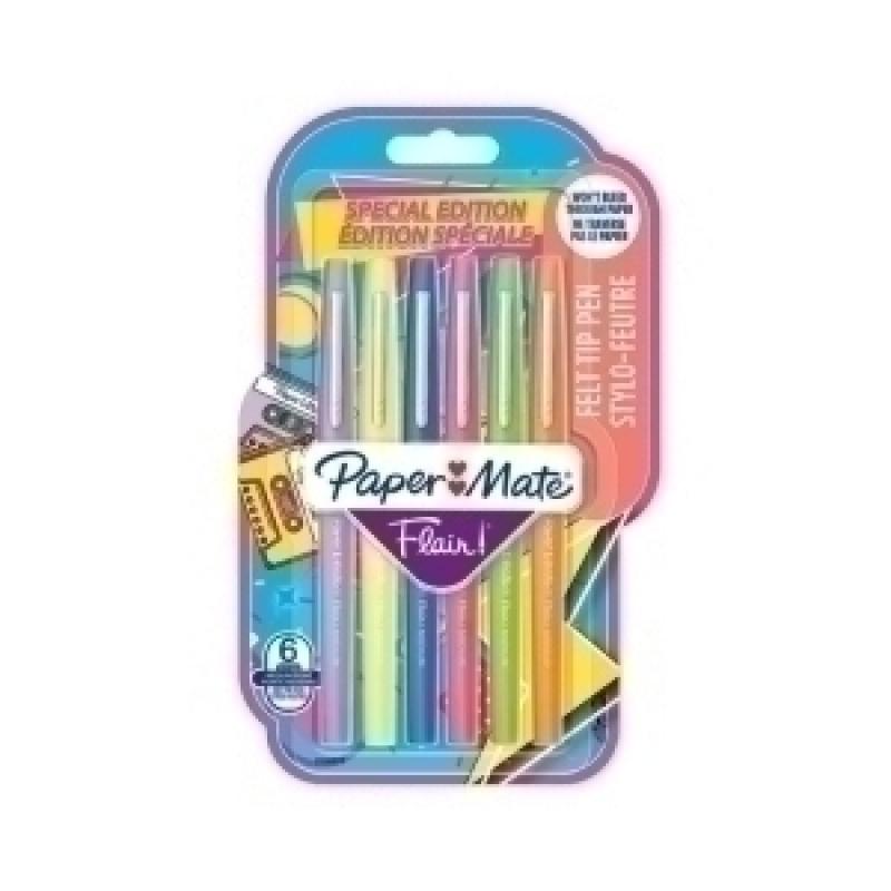 rotulador-fibra-paper-mate-flair-origm-11-retro-blister-de-6