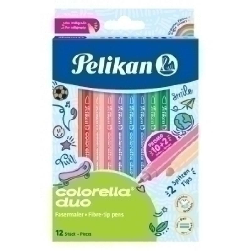 rotulador-fibra-pelikan-colorella-duo-doble-punta-gruesa-fina-estuche-de-10