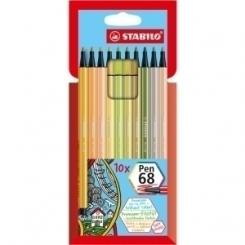 Rotulador Fibra Stabilo Pen 68 Caja Carton De 10