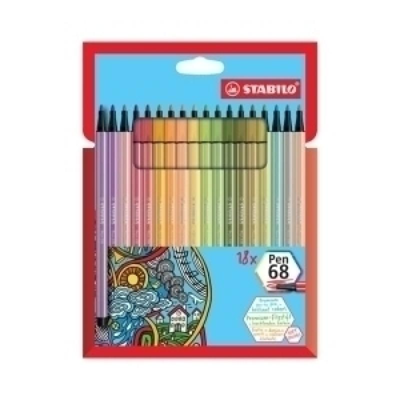 rotulador-fibra-stabilo-pen-68-caja-carton-de-18