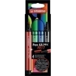 Rotulador Fibra Stabilo Pen 68 Max Arty Line Caja Carton De 4