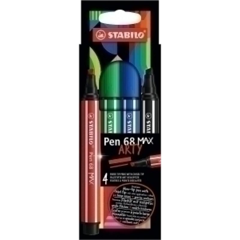 rotulador-fibra-stabilo-pen-68-max-arty-line-caja-carton-de-4