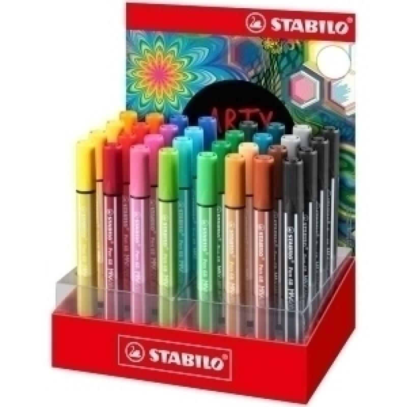 rotulador-fibra-stabilo-pen-68-max-arty-line-expositor-de-32