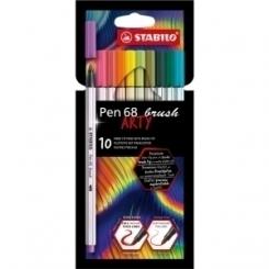 Rotulador Fibra Stabilo Pen Brush Arty Line Punta Pincel Caja Carton De 10