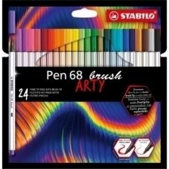 Rotulador Fibra Stabilo Pen Brush Arty Line Punta Pincel Caja Carton De 24