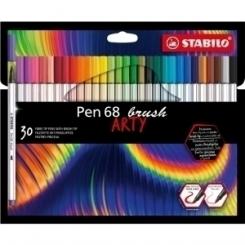 Rotulador Fibra Stabilo Pen Brush Arty Line Punta Pincel Caja Carton De 30