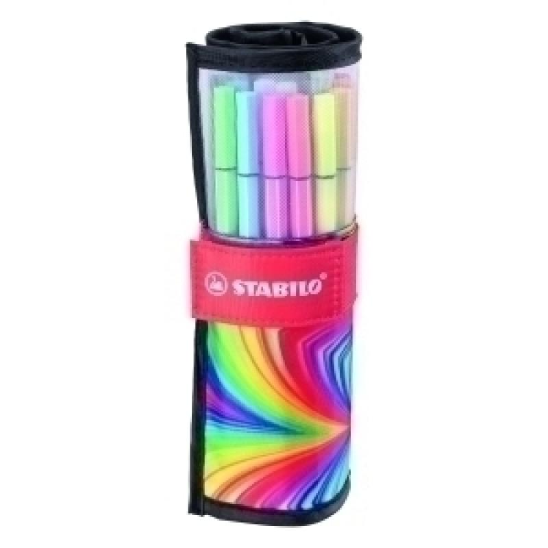 rotulador-fibra-stabilo-point-68-estuche-de-25-rollerset-fan-edition