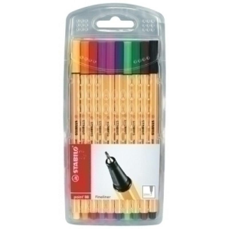 rotulador-fibra-stabilo-point-88-estuche-de-10