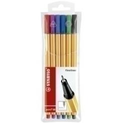 Rotulador Fibra Stabilo Point 88 Estuche De  6