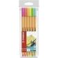 rotulador-fibra-stabilo-point-88-neon-estuche-de-6