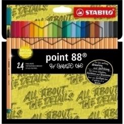 Rotulador Fibra Stabilo Point 88 Snooze One Edition Estuche De Carton De 24