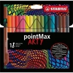 Rotulador Fibra Stabilo Pointmax Arty Line Estuche Carton De 18