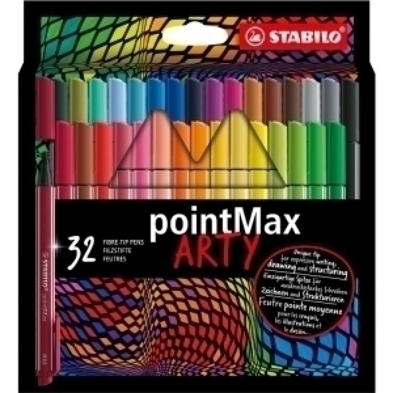 rotulador-fibra-stabilo-pointmax-arty-line-estuche-carton-de-32