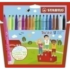 Rotulador Fibra Stabilo Trio A-Z 378 Estuche De 18