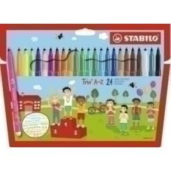 Rotulador Fibra Stabilo Trio A-Z 378 Estuche De 24