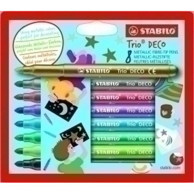 rotulador-fibra-stabilo-trio-deco-377-estuche-de-8