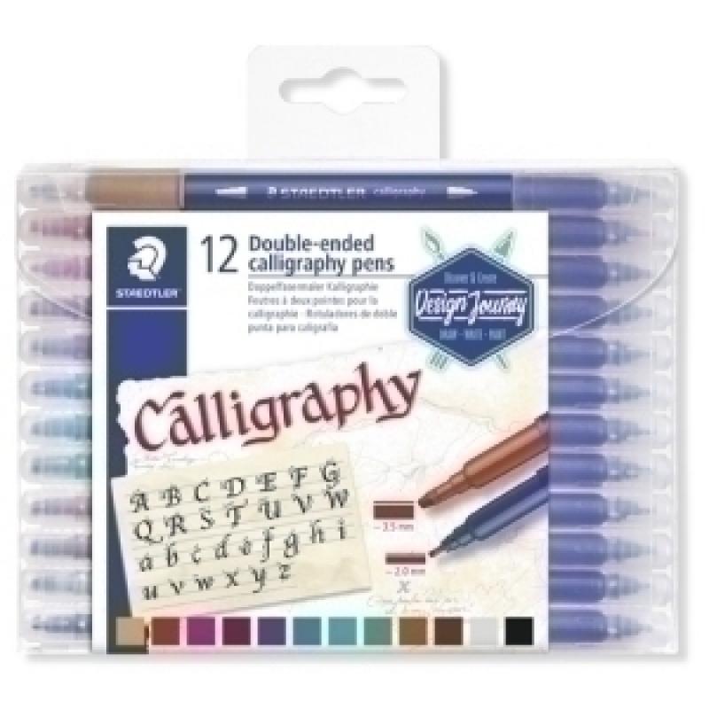 rotulador-fibra-staedtler-3005-design-journey-doble-punta-caligrafia-estuche-de-12