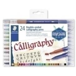 Rotulador Fibra Staedtler 3005 Design Journey Doble Punta Caligrafia Estuche De 24