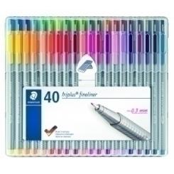 Rotulador Fibra Staedtler  334 Triplus Fineliner Box De 40