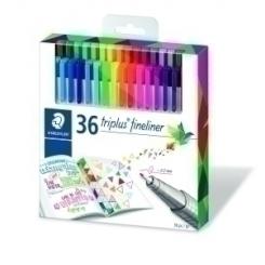 Rotulador Fibra Staedtler  334 Triplus Fineliner Estuche De 36